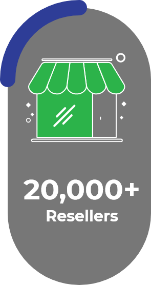 20,000+ Resellers